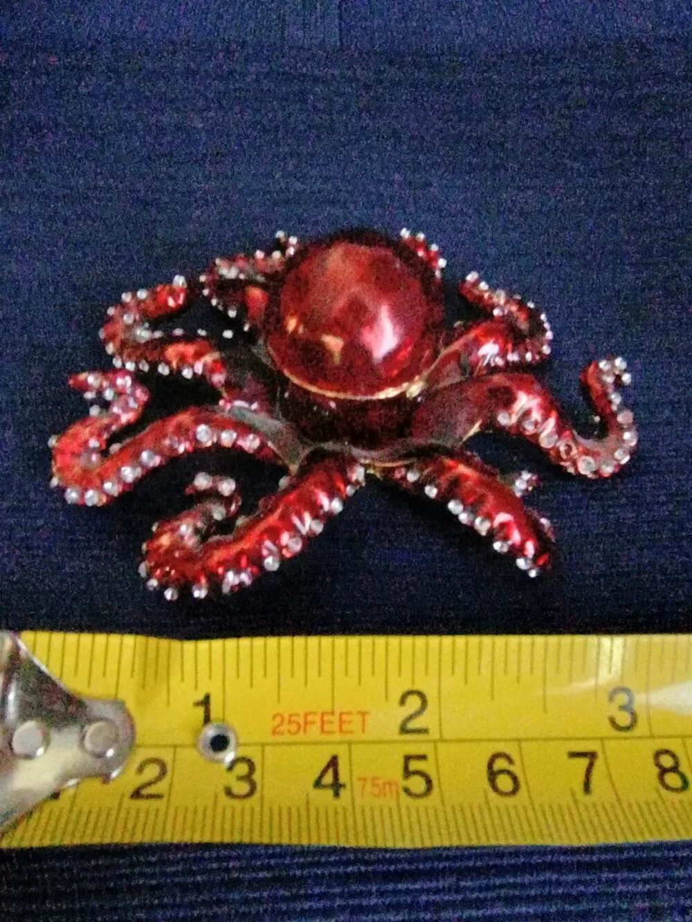 Octopus Jeweled Enameled Trinket Box